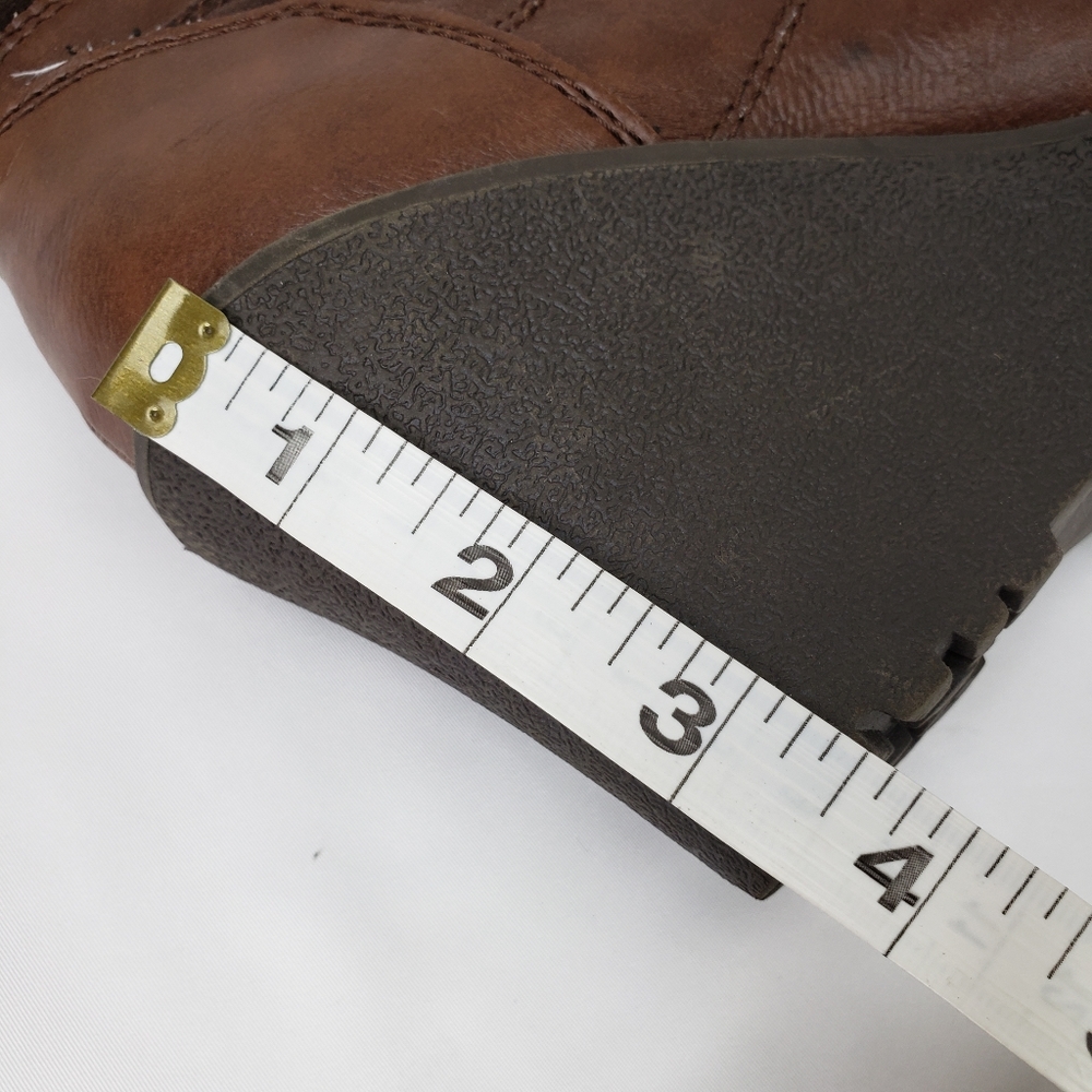 BONGO Lace Up Brown Wedge Booties - Picture 10 of 13